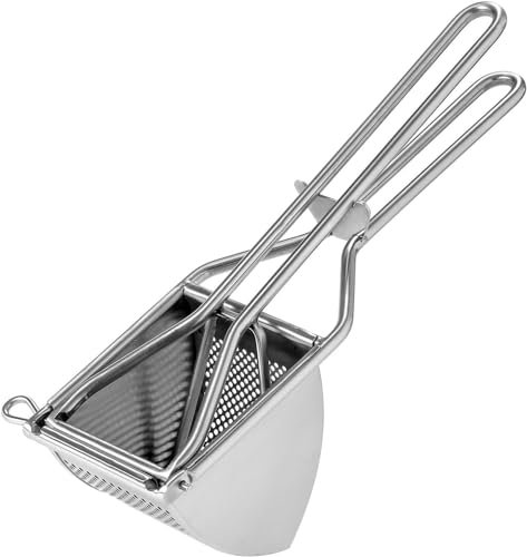 NOBILE LOVELYCARE Schiacciapatate Professionale in acciaio inox fori tondi lunghezza 30cm robusto e duraturo 250ml capienza