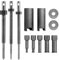 Innenlager Abzieher, Motorrad Innenlager-Auszieher, Radlager Abzieher Motorrad, Innenlager-Abzieher-Ausbauwerkzeug-Set, Lagerabzieher Innen Motorrad & Fahrrad, mit 5 Größen offene Clips (9-23 mm)