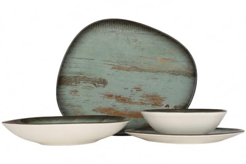 Bonna Juegos de vajilla - Madera - 24 piezas - 6 Personas - Porcelana