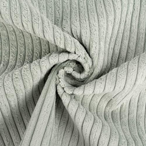 SCHÖNER LEBEN. Cord Polsterstoff Möbelstoff Cord Baby Rib mintgrün 1,45m