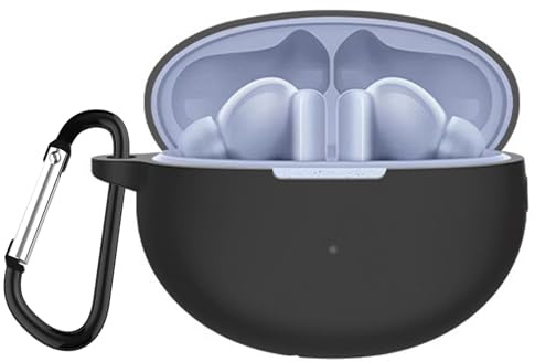KANOYO Silikon Hülle für Huawei Freebuds 5i Hülle Kopfhörer Case und Schutzhülle Kompatibel Huawei Freebuds 5i Silikon Cover - Schwarz