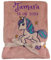 Wuff-Dogsworld Babydecke viele Farben & Motive mit Namen/Geburtsdatum Bestickt Geschenk Baby (zartrosa Einhorn)