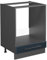 Vicco Herdumbauschrank Fame-Line, Dunkelblau Hochglanz/Anthrazit, 60 cm, AP Marmor