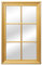 Alexandra House Living Specchio da parete dorato in legno, finestra 5 x 101 x 65 cm