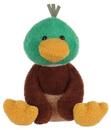 Apricot Lamb Samt Stockente Ente Plüschtiere für Kinder, weiche niedliche Kuscheltier für Baby Mädchen und Jungen, Flauschige Samt Mallard Grün 25 cm