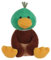Apricot Lamb Samt Stockente Ente Plüschtiere für Kinder, weiche niedliche Kuscheltier für Baby Mädchen und Jungen, Flauschige Samt Mallard Grün 25 cm
