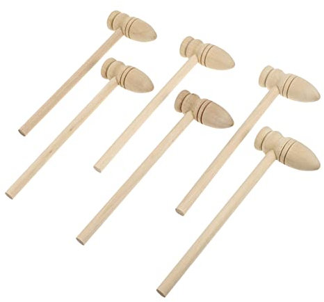 Vaguelly 20pcs Boys and Girls Mini Wooden Mallets Toy Hammering Pounding Toy for Children Educational Hammering Toys Set