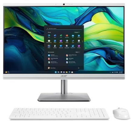 Acer Aspire C 24 All-in-One, C24-195ES, White, 23.8 Inch, Windows 11, Intel Core Ultra 7, 32 GB RAM, 2 TB SSD, QWERTZ Tastatur, Weiß