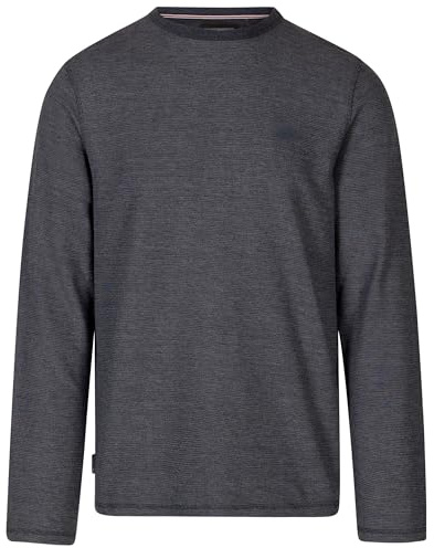 Trespass Men's Sweater Calverley - Textured Marl Knitted Sweatshirt for Men, Men's Crew Neck Jumper with Cover Stitch Detail, Cotton Blend Sweater for Men