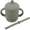 MOLUCKFU Trinkbecher Für Babys Auslaufsicherer Trainingsbecher Mit Strohhalm Und Deckel 150ml Strapazierfähig Und Hitzebeständig Ideal Für Kleinkinder Militärgrün