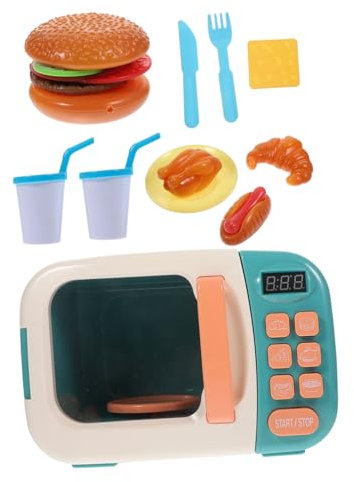 KOMBIUDA De Cocina Simulación Microondas Juguete para Niñas Decoración Miniatura Educativo