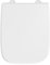 AQUALONA® Duroplast Toilet Seat – Square Shaped, Soft Close - Ceramic Appearance - One Button Hinge Release for Quick Cleaning, Easy Install (White - Square Shaped)