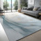 Tappeto con stampa 3D con Curve astratte semi di piante denti di leone tappeto per soggiorno per la casa Azzurro chiaro camera da letto decorazione per interni 160 x 230 cm antiscivolo Tappeto