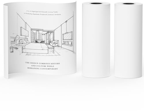 NefLaca Zeichenpapierrolle weiß 61cm x 45.72m Papierrolle Malen Kinde Papierrolle Malen Zeichnen Zeichenpapier Rolle Skizzenrolle Kunst Handwerk Malpapier für Studenten Malen (2 Rolle)