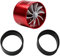 Ansaugrohr 1 Stücke Automotive Turbolader Einzelnen Rad Saugmotor Power Intake Plus Zubehör Universal Typ Lufteinläss(Red)