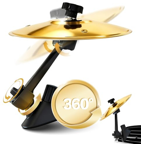 Mini Drum Crash Cymbal, Mini Trommel Crash-Clip, Auto-Trommel-Lüftungsschlitz, Bring Schwung in jede Fahrt mit diesem cleveren Mini-Becken! perfekt gegen monotone Staus und Müdigkeit am Steuer