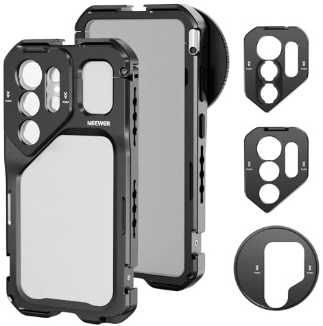 NEEWER S26 Ultra Telefono Cage, Mobile Video Rig Stabilizer Vlog Kit | Con 3X Backplate Per 67mm Filtro, 17mm Telefono Lens, T Supporto Lens, Only Compatibile con Samsung Galaxy S26 Ultra, PA182