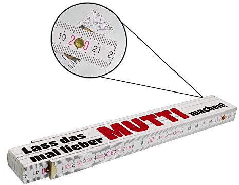 Creative engraving folding rule 2 meters, funny meter rod motif 11, better let mom do that, for craftsmen on Mother's Day, wooden link scale