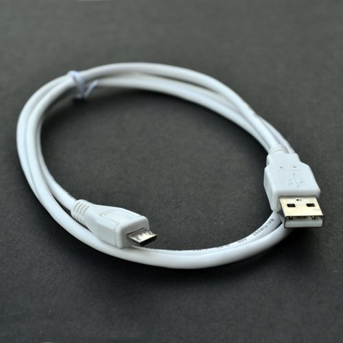 Consoletronic White USB Power Charger Cable Adapter for - Sony SRS-X2 - Portable Bluetooth Speaker (1m/3ft long)
