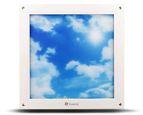 Awenia Plafonnier LED Panneau led 18W, lampe plafond 1200lm Blanc Froid 6500K, 11.81 * 11.81 in, Equivalence incandescence 80W,pour Chambre Salon Salle de Bain Hall Couloir Balcon Bureau