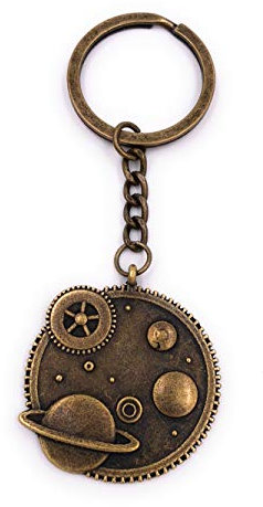 H-Customs Porte-clés système planétaire pendant en métal bronze