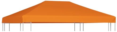 vidaXL Toldo de Cenador, Cubierta Superior de Carpa, Techo de Repuesto, Pabellón para Jardín Patio Terraza Casa, Naranja 313 g/m² 4x3 m