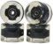 BLAZETOY Freedare Skateboard-Räder mit Kugellagern, 60 mm, Longboard-Räder, LED-Cruiser-Räder, transparent, Schwarz, 4 Stück