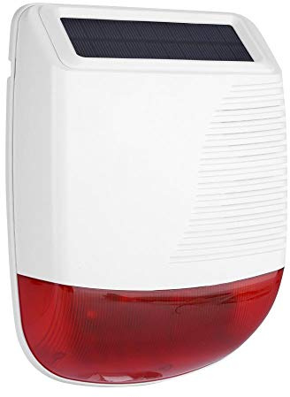 Allarme di sicurezza Sirena a energia solare, 433 MHz Allarme sirena senza fili Allarme solare impermeabile esterno per sistema di allarme GSM