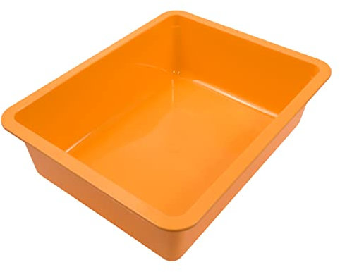 proventa® Frischhalteschale Made in Germany, BPA-frei und lebensmittelecht, 5 Liter, orange, mit transparentem Deckel, stapelbar, für Gewerbe und Privat