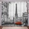 Tbrand Paris Stadt 3D Drucken Blickdichte Vorhänge EEiffelturm Vorhänge Microfaser Grau Modern City Landschaft Fenstervorhang 245x140cm für Jungen Mädchen Kinder