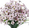 Ruiuzioong Flores Artificiales de Color Violeta para Exteriores, Resistentes a los Rayos UV, 6 Unidades, no se decoloran, Plantas de plástico sintético, decoración del hogar (Blanco)