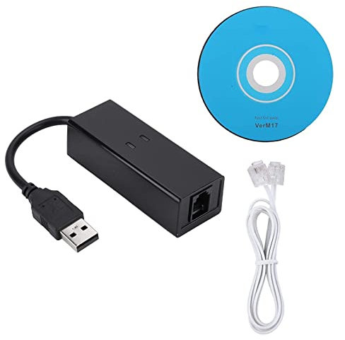 Modem fax USB 56K Dial Up Modem Externe USB V.92 Compatible avec Win7 Win8 Win10 XP