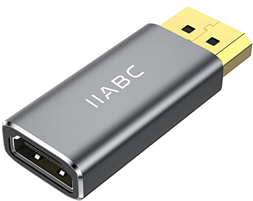 IIABC 4K 24K Gold Plated DisplayPort to HDMI Adapter, Uni-Directional DP to HDMI Converter, Compatible for Lenovo, HP, Dell & More - Grey