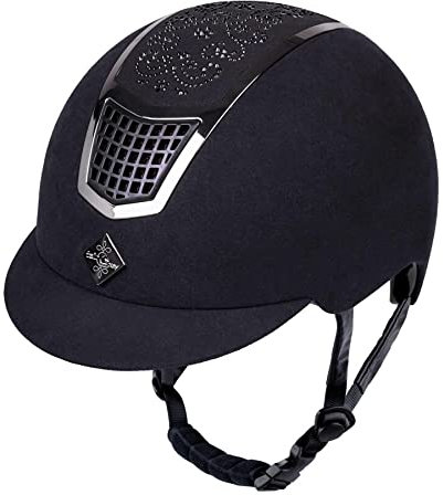 Fair Play Reithelm Quantinum Chic schwarz Strass M (56-58)