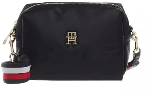 Tommy Hilfiger Damen Umhängetasche TH Flow Large Crossover Klein, Blau (Space Blue), Einheitsgröße