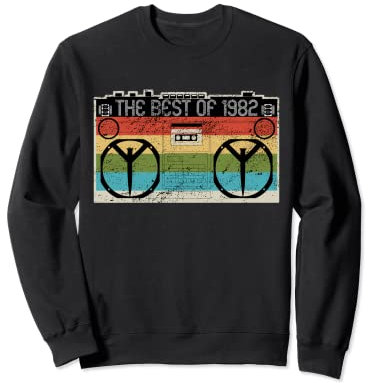 Boom Box Ghetto Blaster The Best Of 1982 Retro Music Sweatshirt
