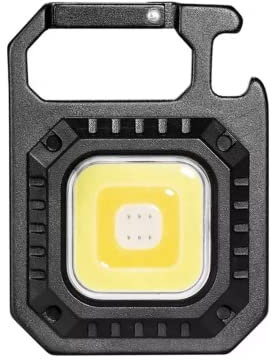 Mega Power Mini Keyring Light | 700 Lumens COB Torch | Long Life USB Rechargeable Torch | Doubles as a Bottle Opener | Key Ring Key Chain Carabiner Attachment Powerful Mini LED Flashlight | Portable