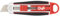 Wedo 78830 Safety-Cutter Long Blade Cuttermesser mit Sicherheitsklinge aus SK5-Carbonstahl, ausfahrbar bis 40 mm, für Links- und Rechtshänder, schwarz/rot