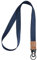 Vicloon Umhängeband Schlüsselband, Schlüsselband Lanyard, Neck Lanyard strip mit und echtem Leder, mit Metall Ring, für Schlüssel, ID Card Holder, Brieftaschen und Ausweishalter(Dunkelblau)