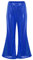 Runhomal Kinder Pailletten Hose Jungen Mädchen Tanzhose Schlaghose Glänzende Ausgestellte Hosen Jazz Rumba Hosen Tanz-Kostüm Royal Blau 116-122