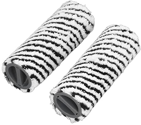 2 Pièces Microfibre Brosse Rouleau Sol Humide Sec Nettoyage Pièces de Rechange pour FC3 FC3D FC5 FC5D FC7 (Le Noir)