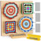 Aeelike Wooden Granny Square Spanner Groß, 29cm Blocking Board Häkeln Groß mit Versenkter Stand, Langlebig Sperrbrett Für Granny Square, Häkel Blockierbrett Holz mit 30 Stahlnadeln, 1 Aufbewahrungsbox
