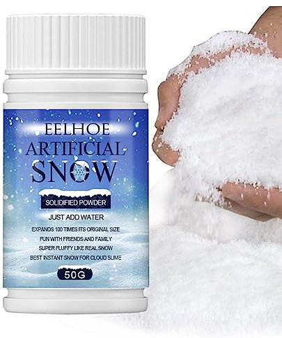Geruwam Instant-Schneepulver,Künstlicher Kunstschnee für Weihnachtsdekoration | Conjuring Props Kunstschneedekoration für Weihnachten, Fenster, Geschenkbox, Bäume, Innenhof, Wand, Flur