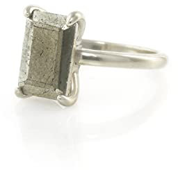 Anemone Unique Pyrite-Ring - Handwerklich Hergestellter Sterling Silber Ring - Schmuckring, der Schönheit und Eleganz Ausstrahlt - Gratis-Geschenkbox