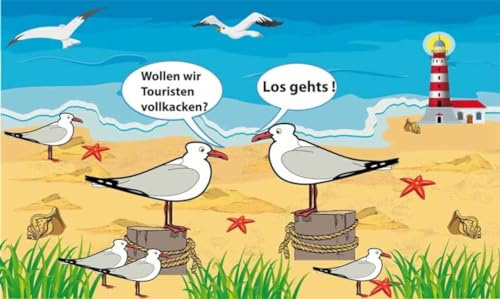 flaggenmeer® Flagge Moin Moin Touristen vollkacken 80 g/m² 80 g/m² ca. 90 x 150 cm