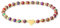 MetJakt Handgemachter Naturstein Perlenarmband 4MM Mini Stretch Armband Energiearmbänder 18k vergoldet Herz Armbänder für Damen Damenschmuck Echtes (Rot Grüner Malachit)