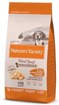 Nature's Variety Meat Boost Complete Dry Food Free Range Chicken for Adult Dogs 7 Kg