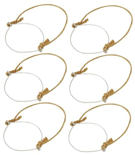 VILLFUL 6 Piezas De Metal Para Tarro De Albañil Con Mango Solar Para Bricolaje Cuerda Para Tarro De Conservas Percha Para Tarro De Albañil Perchas De Alambre Manijas De Alambre