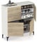 MUEBLES PITARCH | Recibidor Zapatero Mueble Auxiliar para Entrada con Patas, 4 Puertas, Blanco y Roble Cambrian, 20 Pares de Zapatos, Tallas Grandes, 101x96,5x33cm, Moderno, Industrial, Modelo Kioto