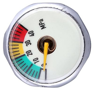 MOBUTOFU Hochdruckmanometer Mit Leuchtendem Display Barometer Für Feuerlöscher Und Hochdruck-sauerstofftanks Präzise Druckmessung Robust Und Ablesbar
